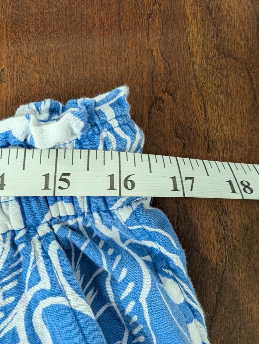 Old Navy Linen Blue And White Matching Set Barrel Leg Sizes M And L - Picture 10 of 11